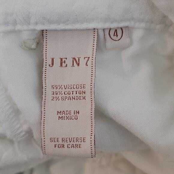 JEN7 by 7 For All Mankind White Lace Ankle Skinny Jeans Size 4 FLAWED - Picture 13 of 14